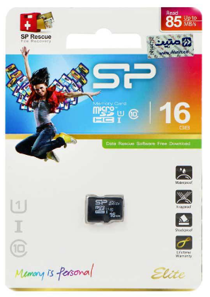 کارت حافظه MicroSDHC 16 گیگابایت سیلیکون پاور با گارانتی مادام العمر