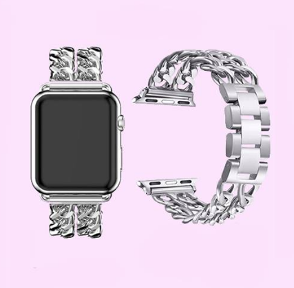 بند فلزی استیل دو لاین طرح کارتیر Cartier اپل واچ Apple Watch 42/44/45/49