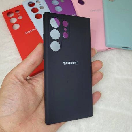 کاور سیلیکون اورجینال پاکنی گوشی S23Ultra - مشکی