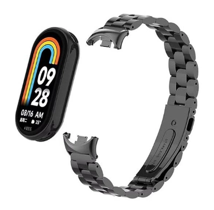 بند مچ بند شیائومی Mi Band 8 مدل فلزی 3Bead